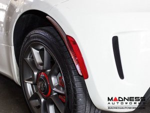 FIAT 500 Splashguards in Carbon Fiber - Set of 2 - Red Candy 